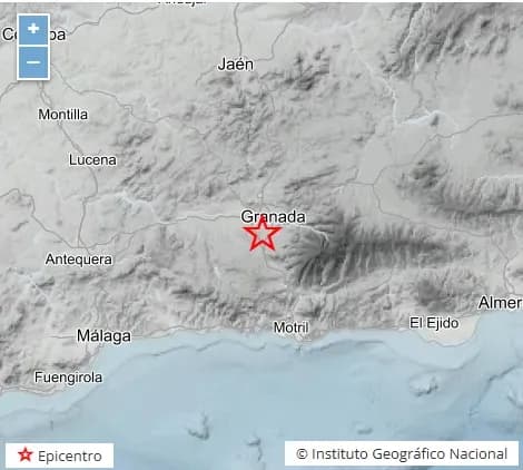 La tierra vuelve a temblar en Granada: dos terremotos con epicentro en Cájar y Vegas del Genil