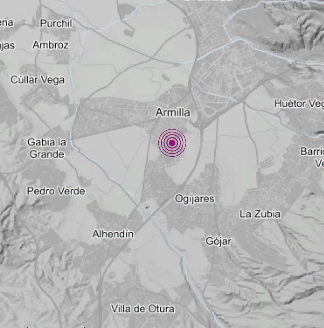 Terremoto de magnitud 3,6 con epicentro en Armilla