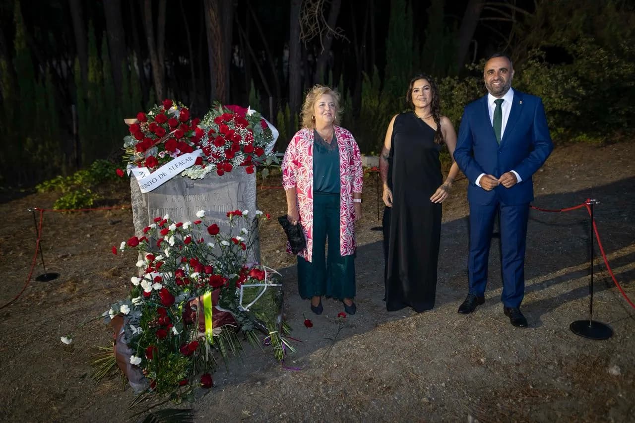 Rodríguez reivindica en Alfacar a Lorca como “un puente de libertad entre Granada y el mundo” 90 años después de su asesinato