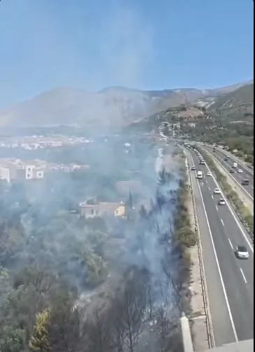 Declarado un incendio forestal en Lecrín (Granada)