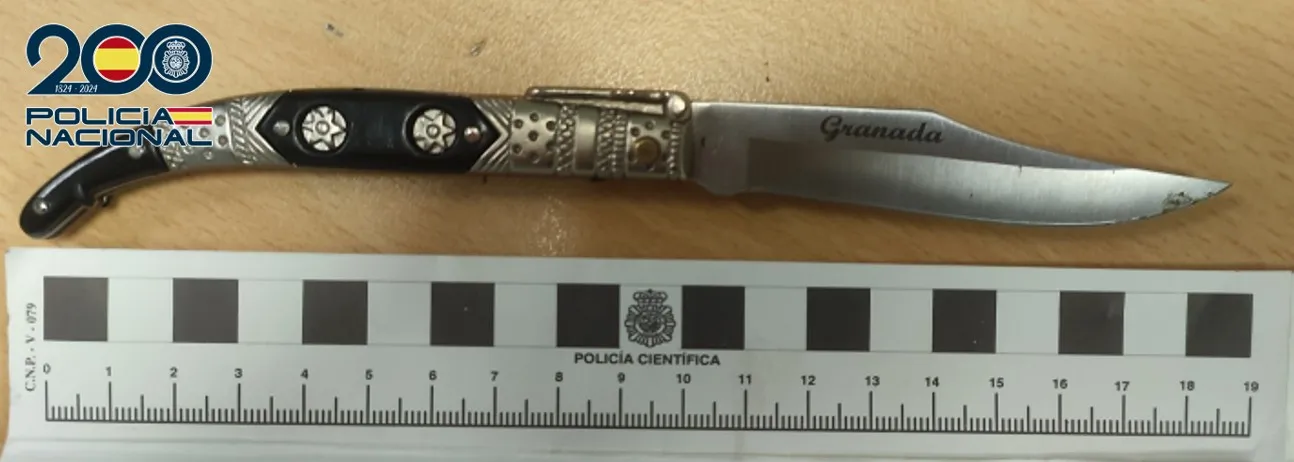 Detenido en Granada al autor de un delito de amenazas con un arma blanca de grandes dimensiones