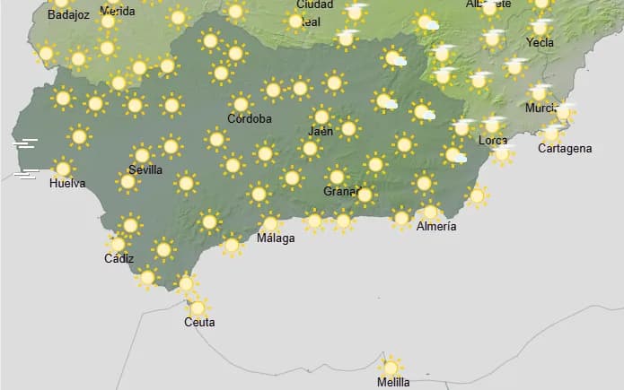 EL TIEMPO: Cielos poco nubosos o despejados y temperaturas al alza